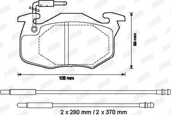 Jurid 571525D - Гальмівні колодки, дискові гальма autozip.com.ua