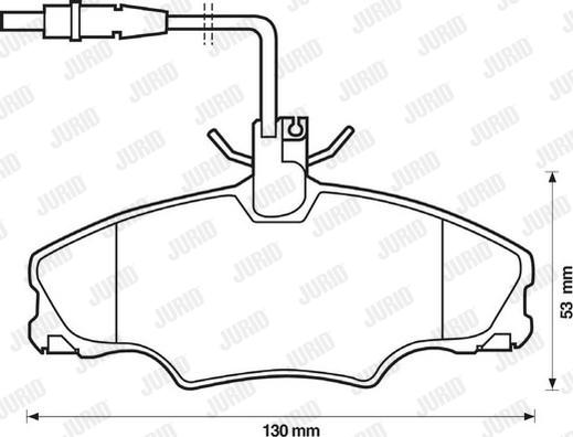 Jurid 571897D - Гальмівні колодки, дискові гальма autozip.com.ua