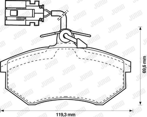 Jurid 571856J - Гальмівні колодки, дискові гальма autozip.com.ua