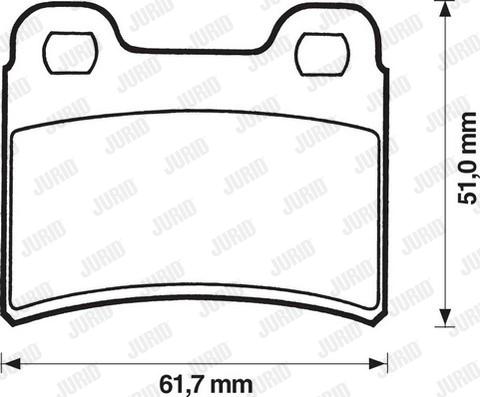 Jurid 571850J - Гальмівні колодки, дискові гальма autozip.com.ua