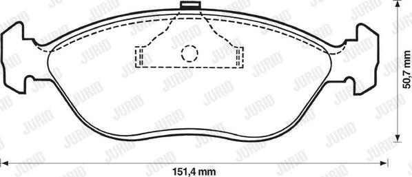 Jurid 571853J - Гальмівні колодки, дискові гальма autozip.com.ua