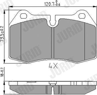 Jurid 571852J - Гальмівні колодки, дискові гальма autozip.com.ua