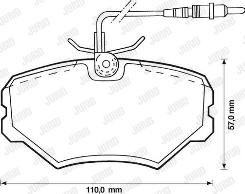 Jurid 571857J - Гальмівні колодки, дискові гальма autozip.com.ua