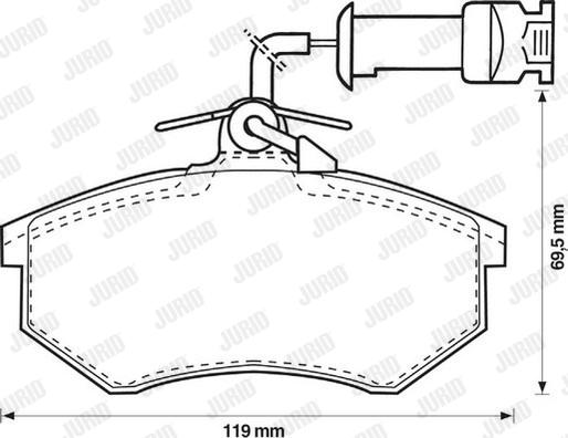 Jurid 571864J - Гальмівні колодки, дискові гальма autozip.com.ua