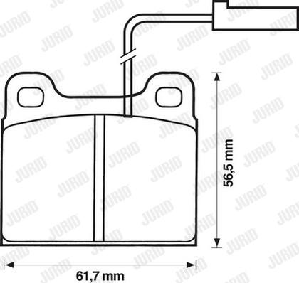 Jurid 571860J - Гальмівні колодки, дискові гальма autozip.com.ua