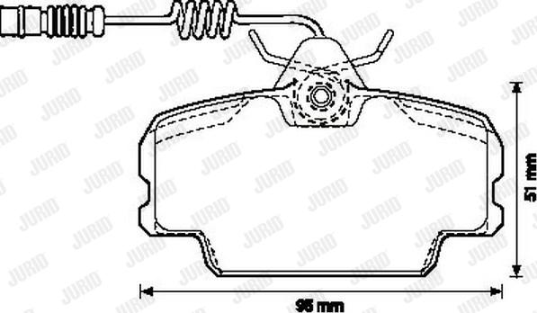 Jurid 571868J - Гальмівні колодки, дискові гальма autozip.com.ua