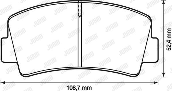 Jurid 571809J - Гальмівні колодки, дискові гальма autozip.com.ua