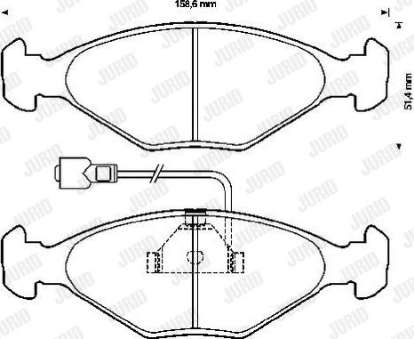 Jurid 571818J - Гальмівні колодки, дискові гальма autozip.com.ua