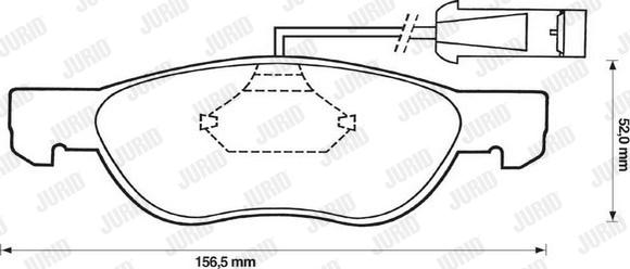 Jurid 571883D - Гальмівні колодки, дискові гальма autozip.com.ua