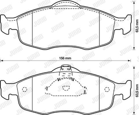 Jurid 571832D - Гальмівні колодки, дискові гальма autozip.com.ua