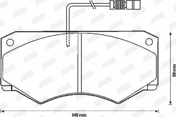 Jurid 571825J - Гальмівні колодки, дискові гальма autozip.com.ua