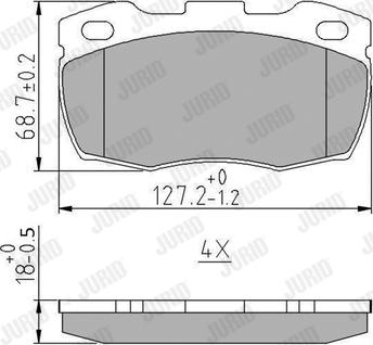 Jurid 571827J - Гальмівні колодки, дискові гальма autozip.com.ua