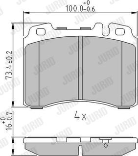 Jurid 571879J - Гальмівні колодки, дискові гальма autozip.com.ua