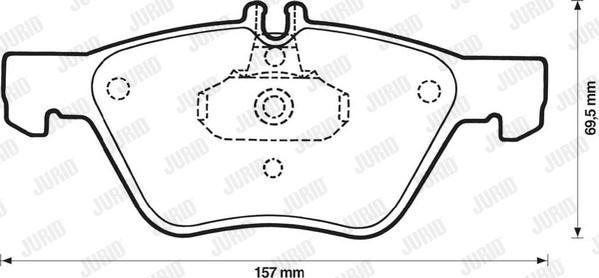 Jurid 571876J-AS - Гальмівні колодки, дискові гальма autozip.com.ua