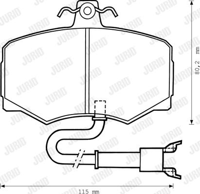 Jurid 571878J - Гальмівні колодки, дискові гальма autozip.com.ua