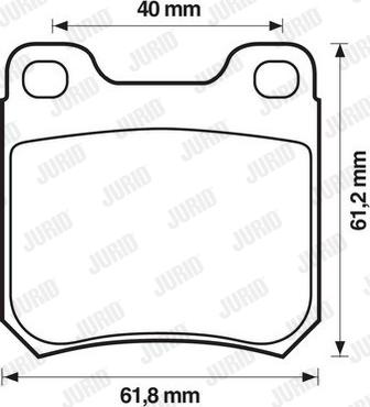 Jurid 571390J - Гальмівні колодки, дискові гальма autozip.com.ua