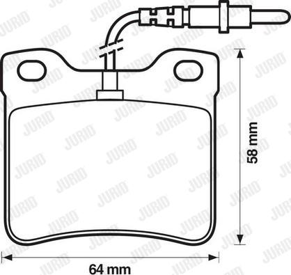 Jurid 571398D - Гальмівні колодки, дискові гальма autozip.com.ua