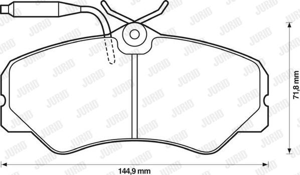 Jurid 571393J - Гальмівні колодки, дискові гальма autozip.com.ua