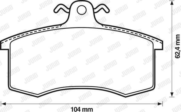 Jurid 571346J - Гальмівні колодки, дискові гальма autozip.com.ua