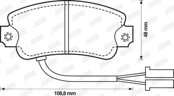 Jurid 571341J - Гальмівні колодки, дискові гальма autozip.com.ua