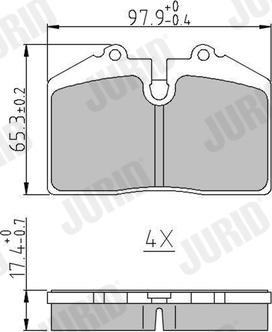 Jurid 571348J - Гальмівні колодки, дискові гальма autozip.com.ua