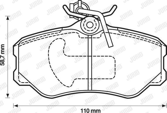 Jurid 571347J - Гальмівні колодки, дискові гальма autozip.com.ua