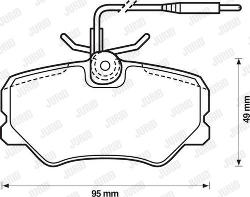 Jurid 571359J - Гальмівні колодки, дискові гальма autozip.com.ua