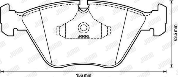 Jurid 571355D - Гальмівні колодки, дискові гальма autozip.com.ua