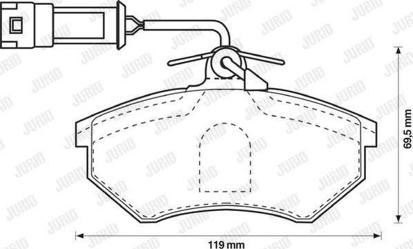 Jurid 571479J - Гальмівні колодки, дискові гальма autozip.com.ua