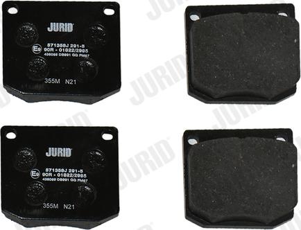 Jurid 571358J - Гальмівні колодки, дискові гальма autozip.com.ua