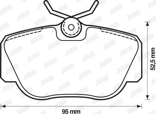 Jurid 571353D - Гальмівні колодки, дискові гальма autozip.com.ua