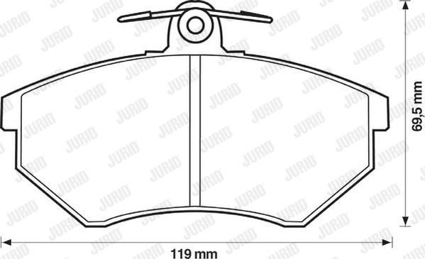 Jurid 571485J - Гальмівні колодки, дискові гальма autozip.com.ua