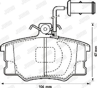 Jurid 571364J - Гальмівні колодки, дискові гальма autozip.com.ua