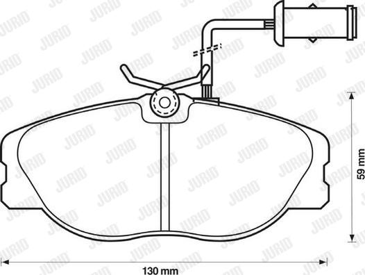 Jurid 571365J - Гальмівні колодки, дискові гальма autozip.com.ua