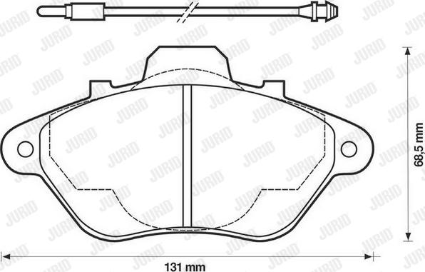 Jurid 571366J - Гальмівні колодки, дискові гальма autozip.com.ua