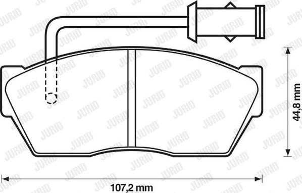 Jurid 571386J - Гальмівні колодки, дискові гальма autozip.com.ua