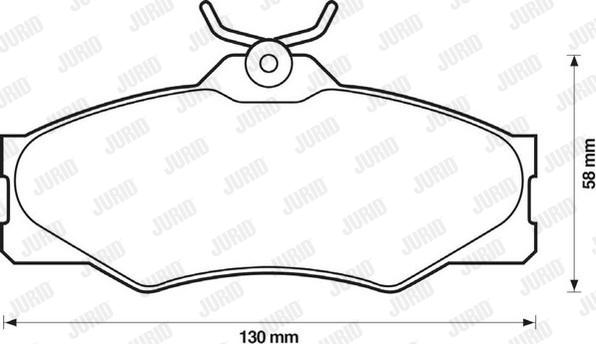 Jurid 571380J - Гальмівні колодки, дискові гальма autozip.com.ua