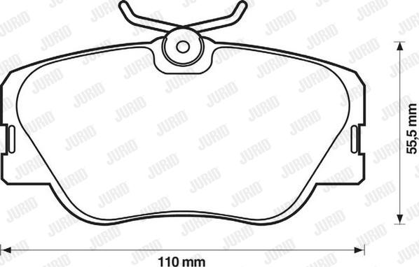 Jurid 571382J - Гальмівні колодки, дискові гальма autozip.com.ua