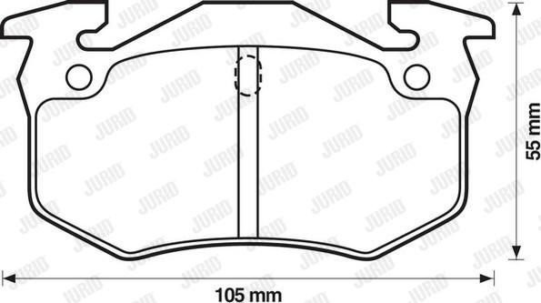 Jurid 571334D - Гальмівні колодки, дискові гальма autozip.com.ua