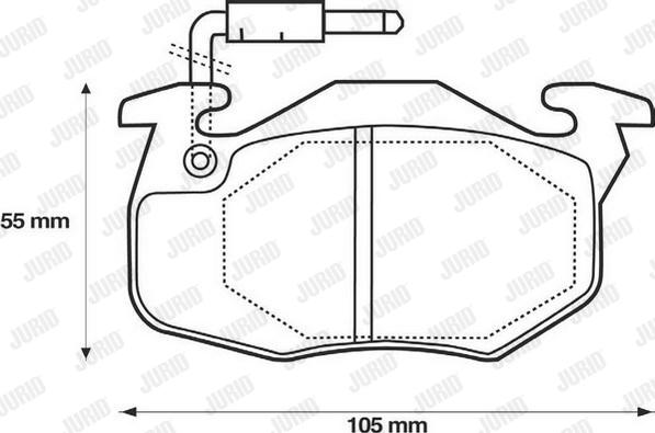 Jurid 571332D - Гальмівні колодки, дискові гальма autozip.com.ua