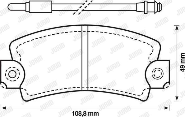 Jurid 571337D - Гальмівні колодки, дискові гальма autozip.com.ua