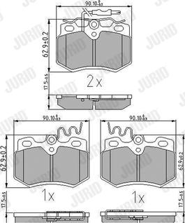 Jurid 571320J - Гальмівні колодки, дискові гальма autozip.com.ua