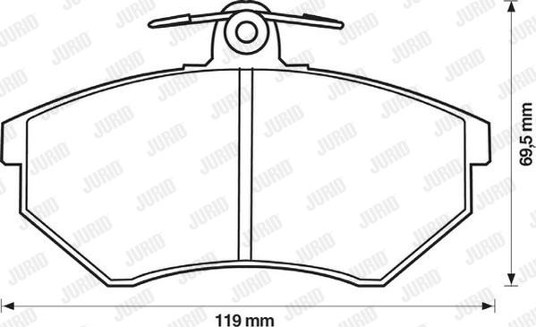 Jurid 571376D - Гальмівні колодки, дискові гальма autozip.com.ua