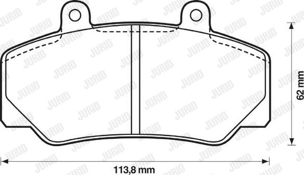 Jurid 571370D - Гальмівні колодки, дискові гальма autozip.com.ua