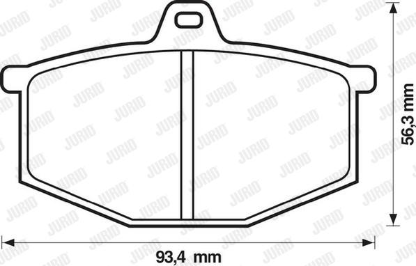 Jurid 571251D - Гальмівні колодки, дискові гальма autozip.com.ua