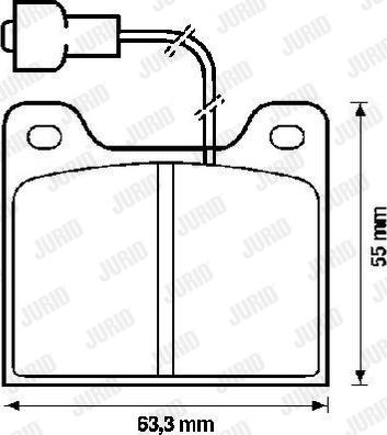 Jurid 571253J - Гальмівні колодки, дискові гальма autozip.com.ua