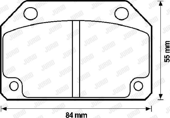 Jurid 571252J - Гальмівні колодки, дискові гальма autozip.com.ua