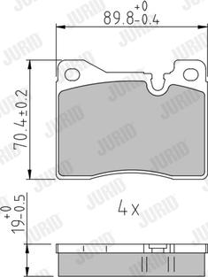 Jurid 571261J - Гальмівні колодки, дискові гальма autozip.com.ua