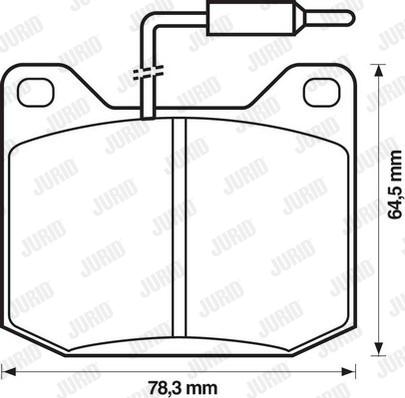 Jurid 571206D - Гальмівні колодки, дискові гальма autozip.com.ua