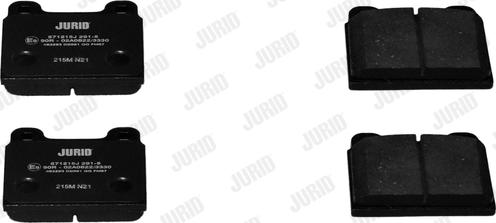 Jurid 571215J - Гальмівні колодки, дискові гальма autozip.com.ua